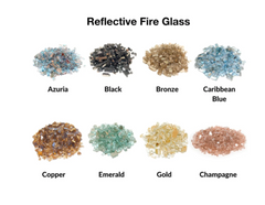Real Fyre Reflective Fire Glass Contemporary Gas Burners Insert Black GL-5-CR