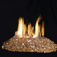 Real Fyre Reflective Fire Glass Contemporary Gas Burners Insert Bronze GL-5-CR