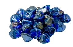 Real Fyre Diamond Nuggets Gas Fireplaces Steel Blue GLD-10-SB