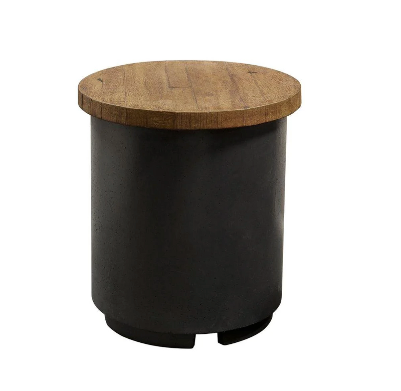 American Fyre Designs Contempo Reclaimed Wood Tank/End Table Functional Accessory Outdoor 8510-BA Series