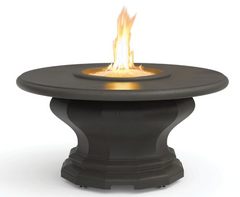 American Fyre Designs 48-Inch Inverted Round Concrete Gas Fire Pit Table Modern Design Outdoor 629-WA-11-M2PC