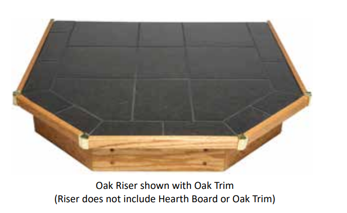 Diamond Hearths Oak Risers Indoor DH-PED