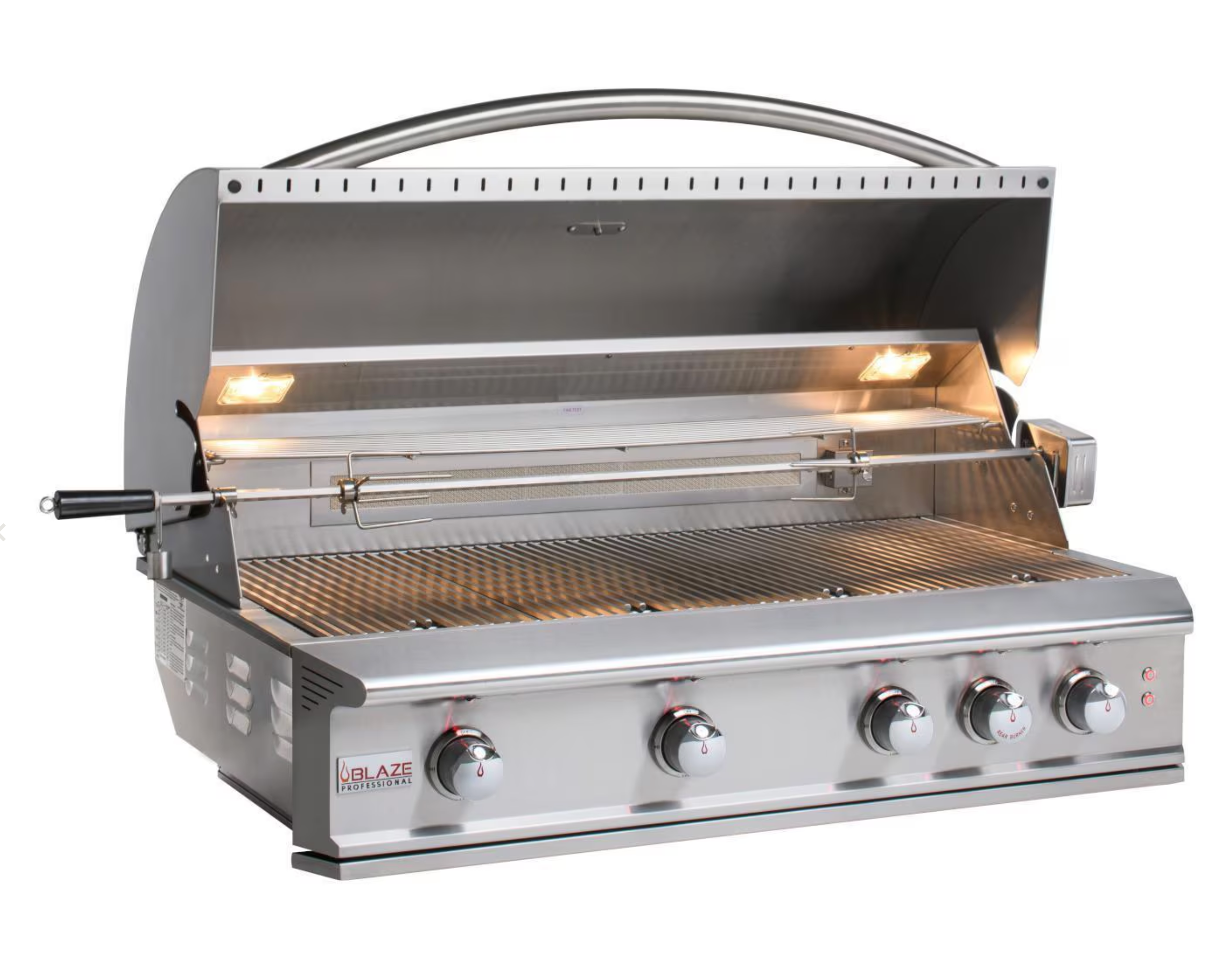 Blaze Profesisonal Series 44-Inch Built-In 4-Burner Gas Grill with Infrared Rotisserie and LED Knobs – BLZ-4PRO