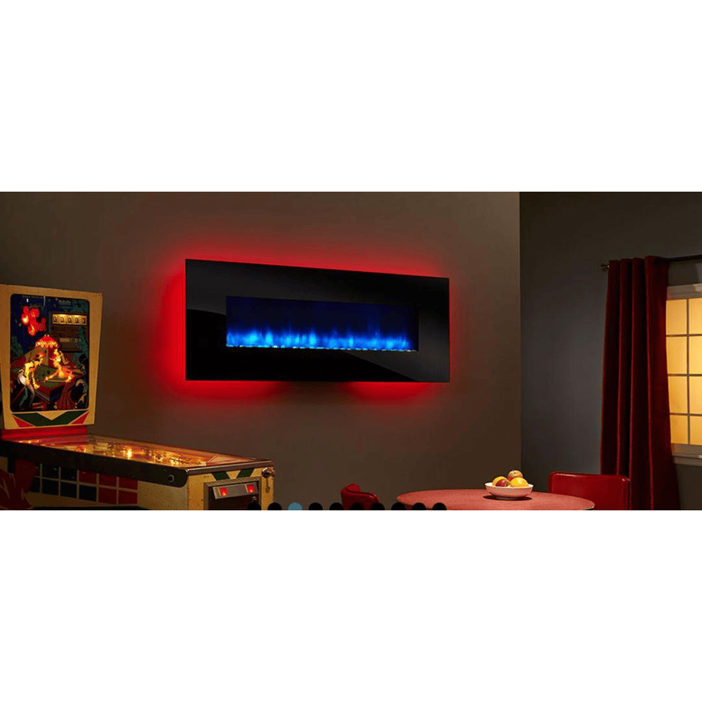SimpliFire 58 Inch Linear Modern Wall-Mounted Electric Fireplace SF-WM58-BK