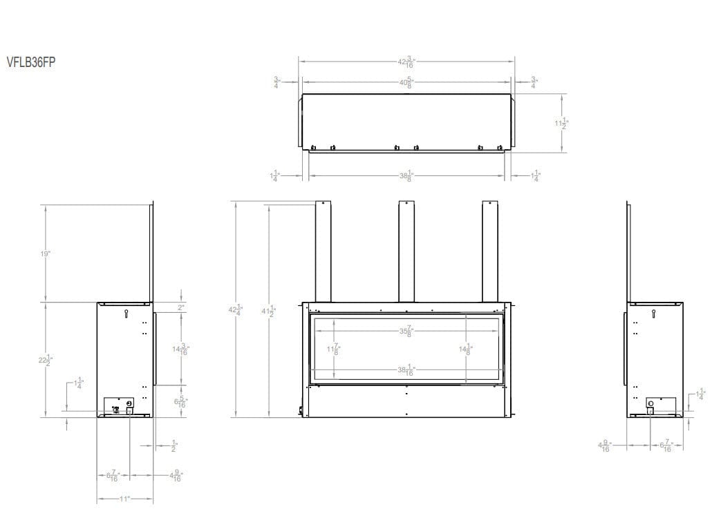 Empire 36" Boulevard Vent-Free Linear Gas Fireplace with Barrier VFLB36FP30P