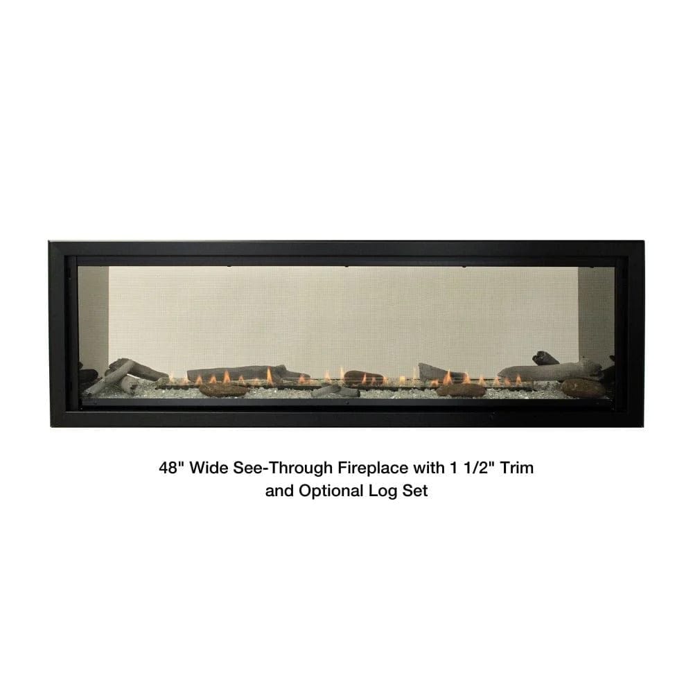 Empire 48" Boulevard Double-Sided Vent-Free Linear Gas Fireplace with Barrier VFLB48SP90P