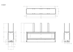 Empire 60" Boulevard Double-Sided Vent-Free Linear Gas Fireplace with Barrier and Remote Control VFLB60SP90P