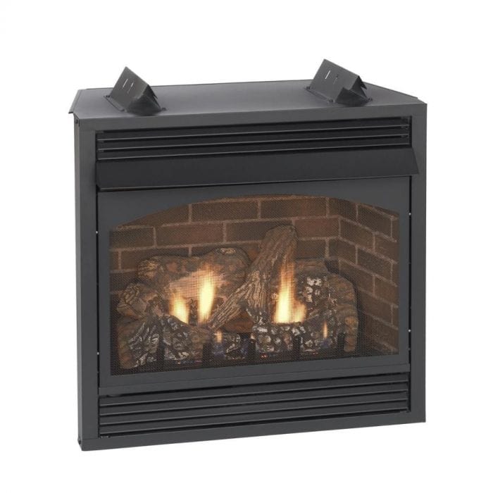 Empire 24" Lincoln Premium Vent-Free Gas Fireplace with Slope Glaze Burner VFP24FP30L10P