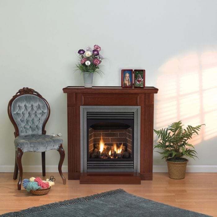 Empire 24" Lincoln Premium Vent-Free Gas Fireplace with Slope Glaze Burner VFP24FP30L10P