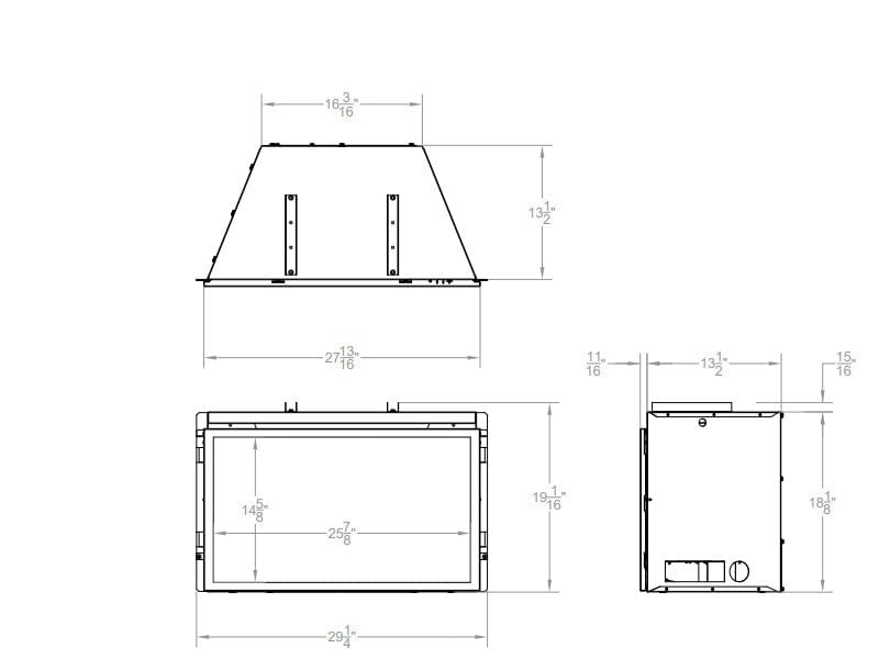 Empire 29" Loft Vent-Free Gas Fireplace Insert with Barrier and Black Liner VFLC10IN32P