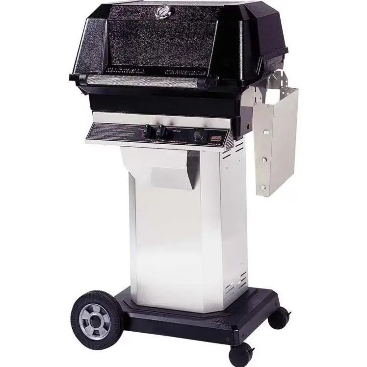 MHP JNR4DD Gas Grill With Stainless Steel Shelves And Stainless Grids