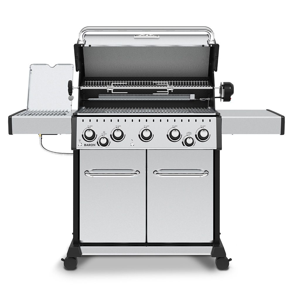 Broil King Baron S590 Pro Gas Grill with Rotisserie and Side Burner - BK876944