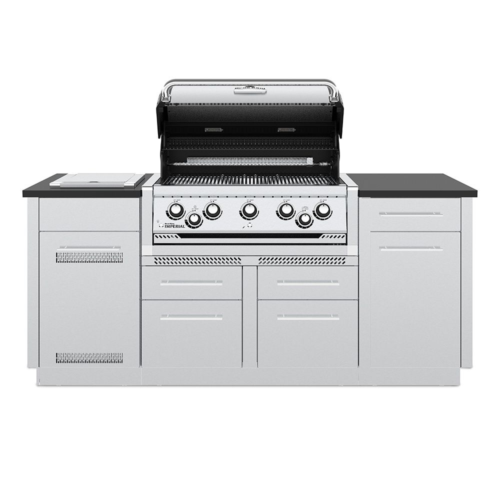 Broil King Imperial S590i Stainless Steel 5-Burner Gas Grill Island, 79-Inches BK896844