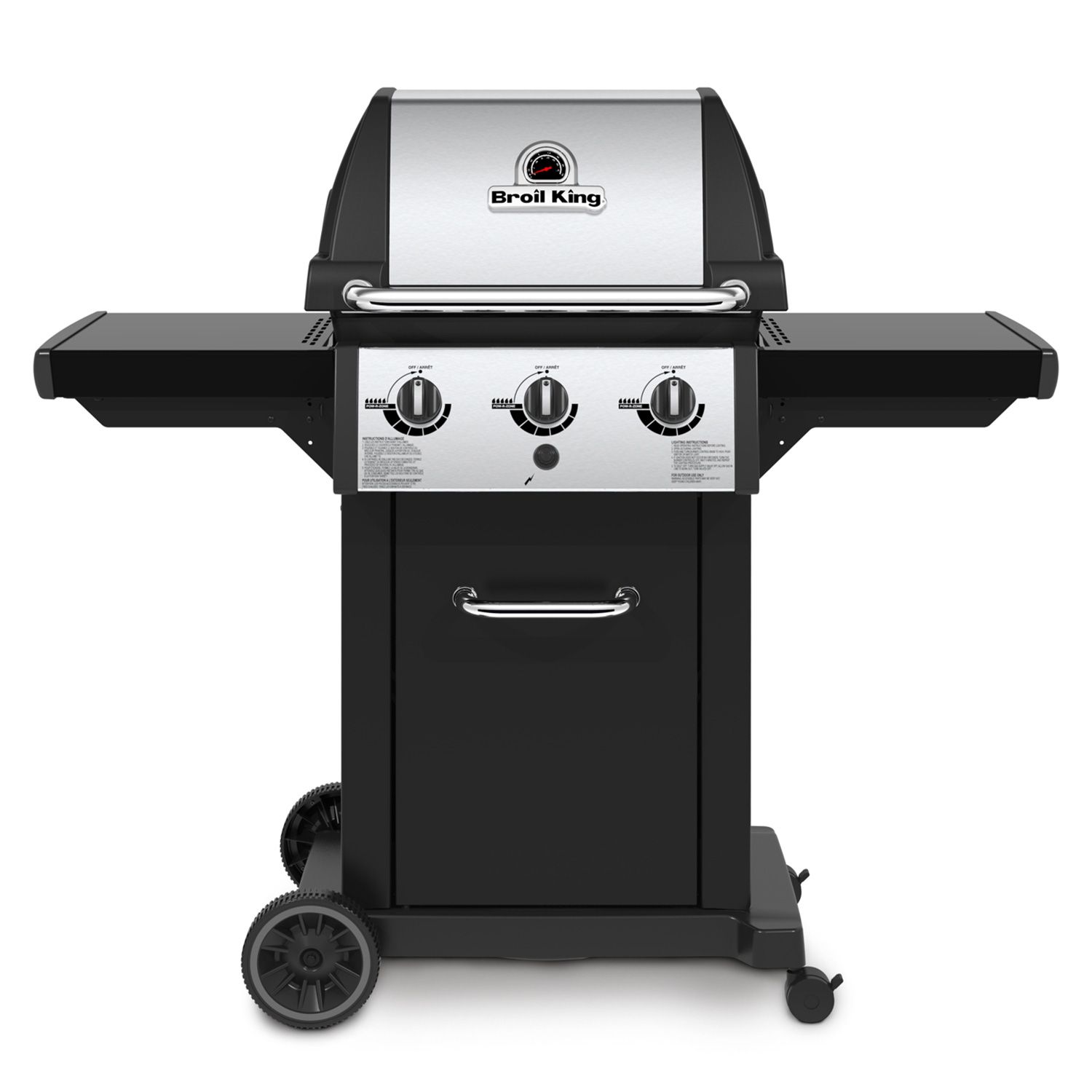 Broil King Monarch 320 3-Burner Grill on 2-Wheel Cart, 22-Inches BK834254