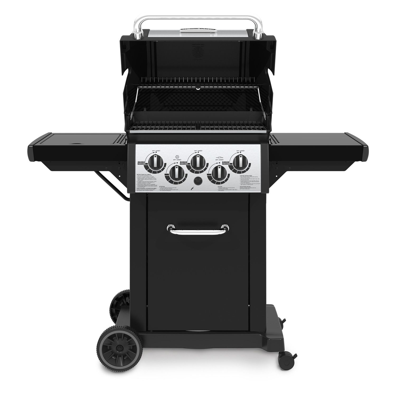 Broil King Monarch 390 3-Burner Grill on 2-Wheel Cart with Side Burner, 22-Inches BK834284