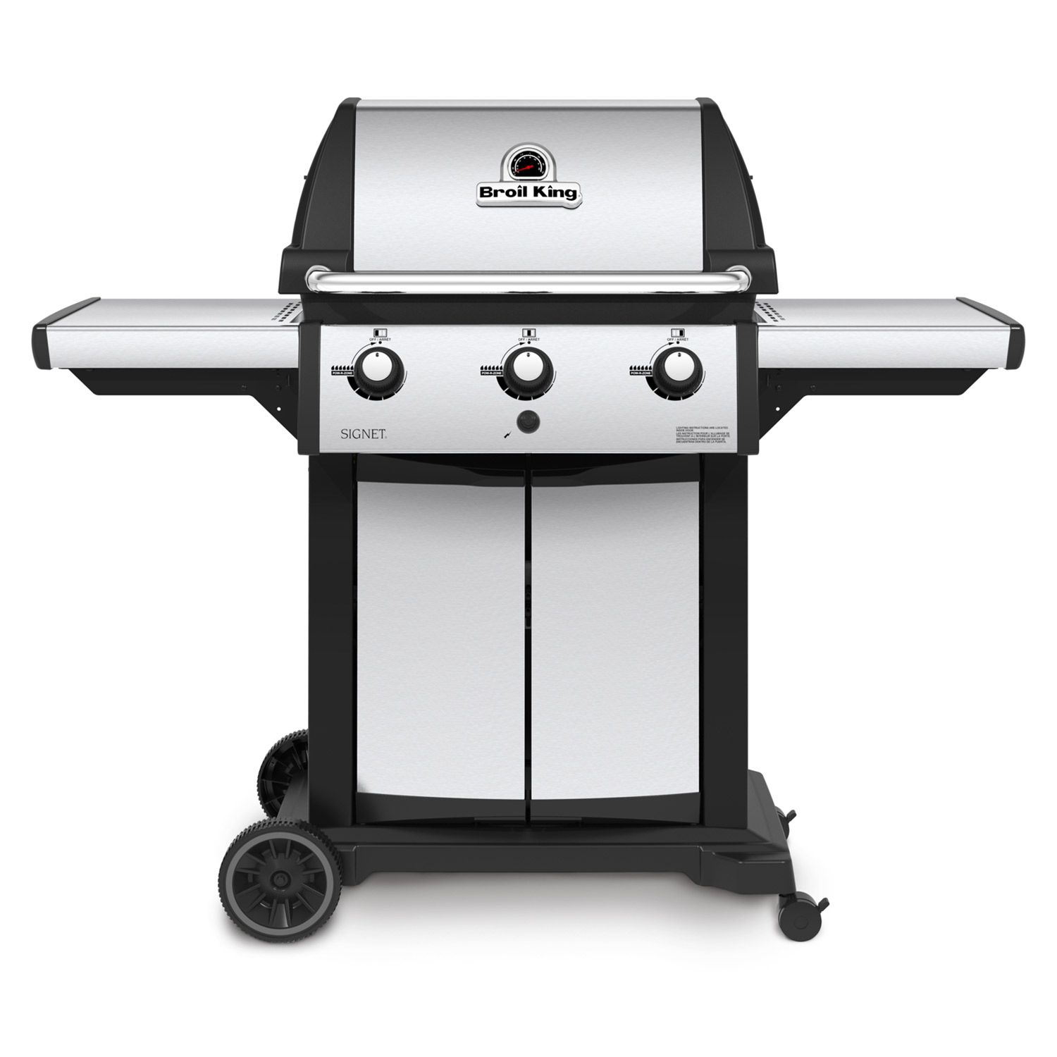 Broil King Signet 320 3-Burner Grill on 2-Wheel Cart, 25.5-Inches BK946854
