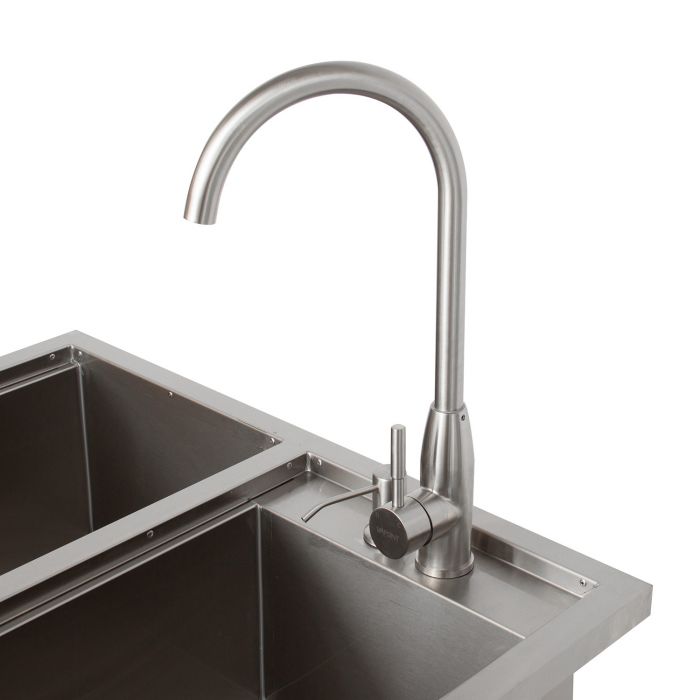 Blaze 30-Inch Outdoor Beverage Center with Hot/Cold Faucet and Ice Bin – Stainless Steel Prep Station