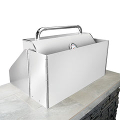 Bull Grills 24 Inch Wind Guards Series Wind Guard Built-In Gas Grill Outdoor 24402