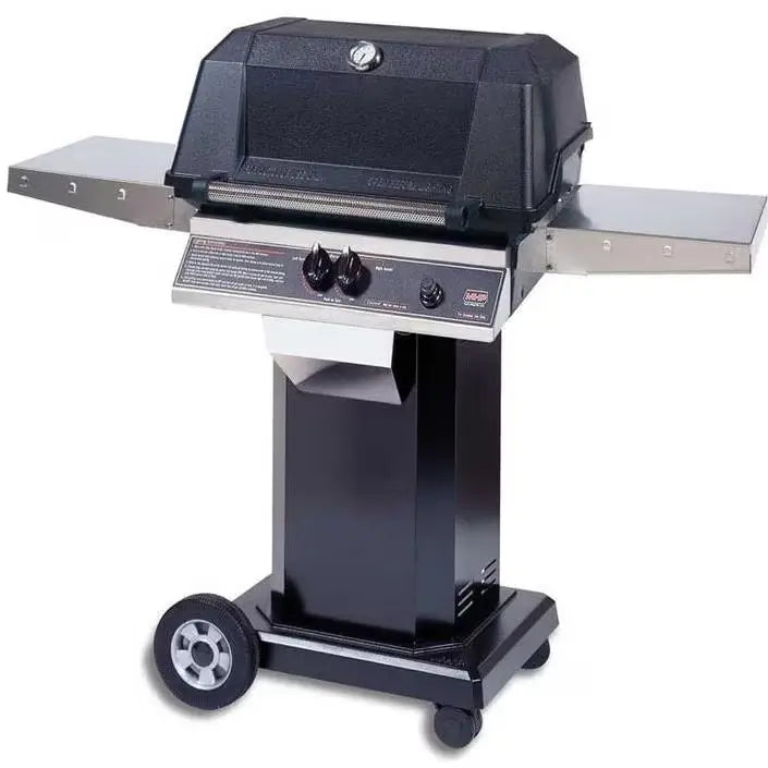 MHP WNK4DD Gas Grill With Stainless Steel Shelves And Stainless Grids