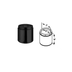 DuraVent DuraTech 5" Diameter 9" Length Stainless Steel / Black Chimney Pipe - 5DT-09