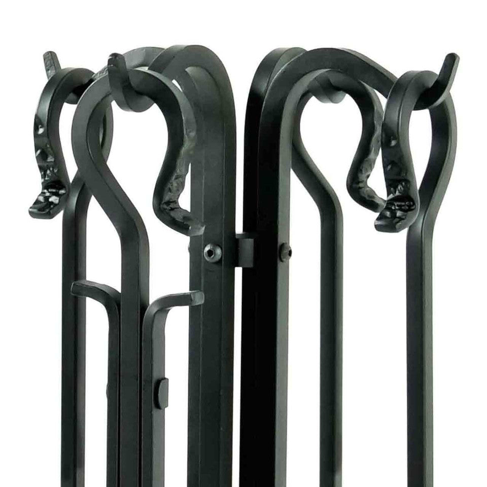 Pilgrim Forged Hearth 28 Inch Black Matte Fireplace Tool Set Indoor 18003