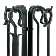 Pilgrim Forged Hearth 28 Inch Black Matte Fireplace Tool Set Indoor 18003