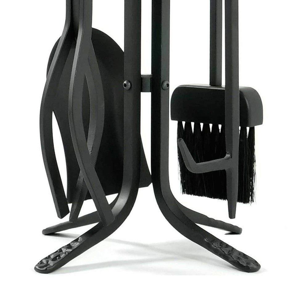 Pilgrim Forged Hearth 28 Inch Black Matte Fireplace Tool Set Indoor 18003