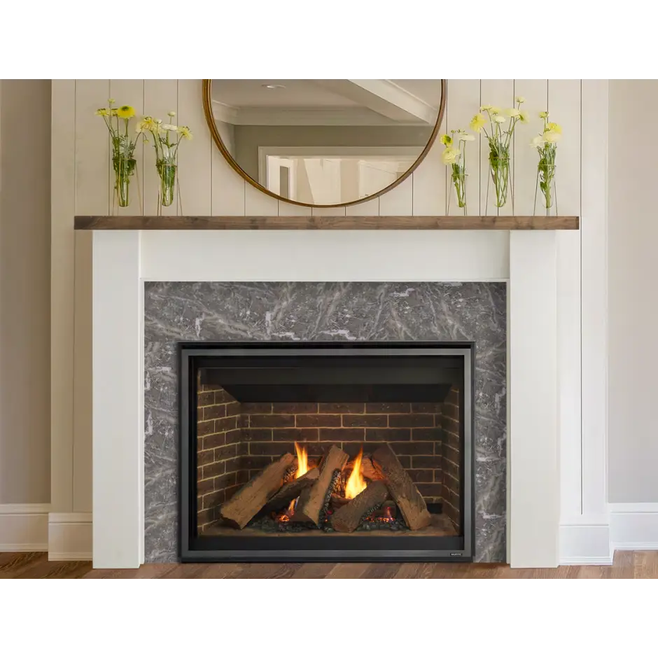 Majestic Meridian Modern 36 Inch Top Direct Vent Natural Gas Fireplace with IntelliFire Touch Ignition System MER36MN
