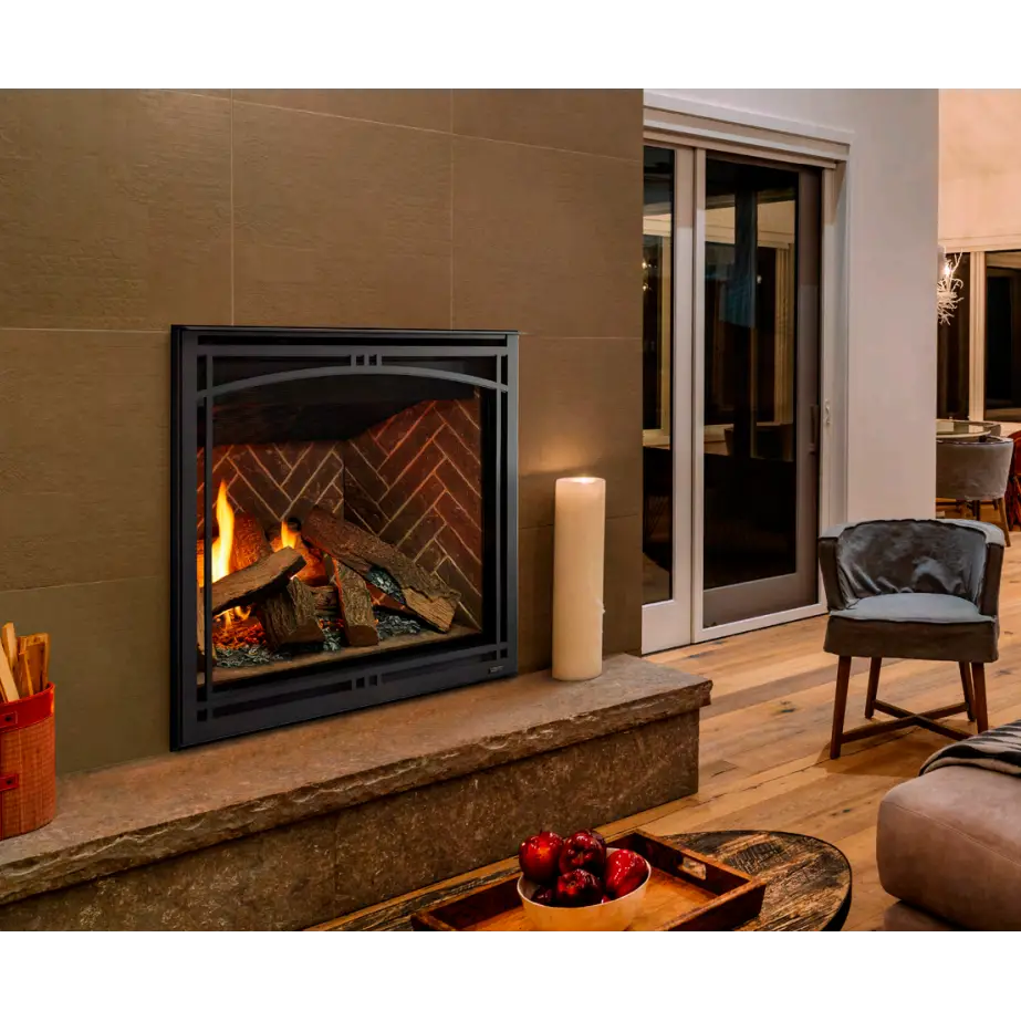 Majestic Meridian Platinum 36 Inch Top/Rear Direct Vent Gas Fireplace with IntelliFire Touch Ignition System MER36PN
