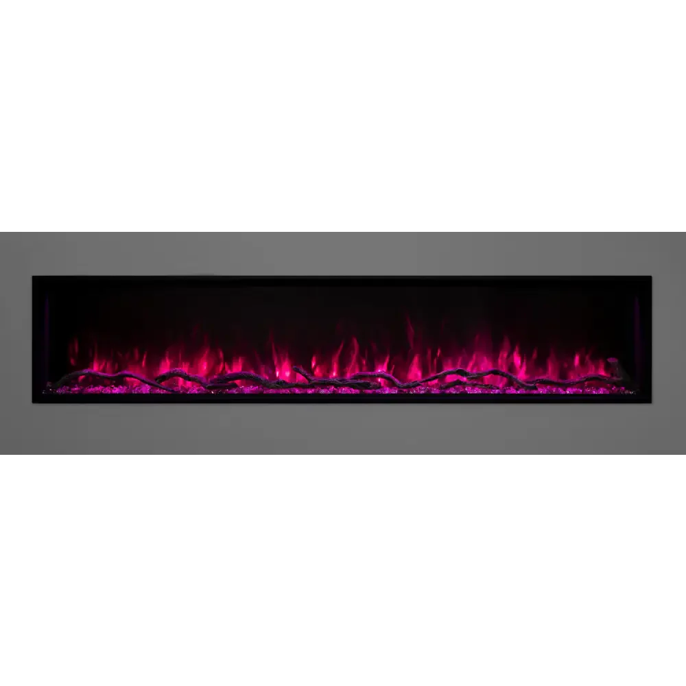Modern Flames 68 Inch Landscape Pro Slim Built In Electric Fireplace LPS-6814