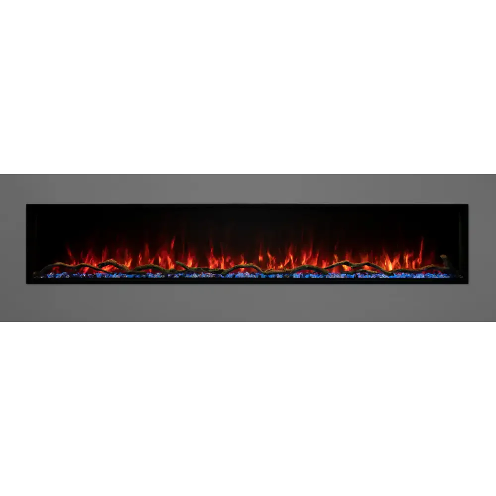 Modern Flames 80 Inch Landscape Pro Slim Built In Electric Fireplace LPS-8014