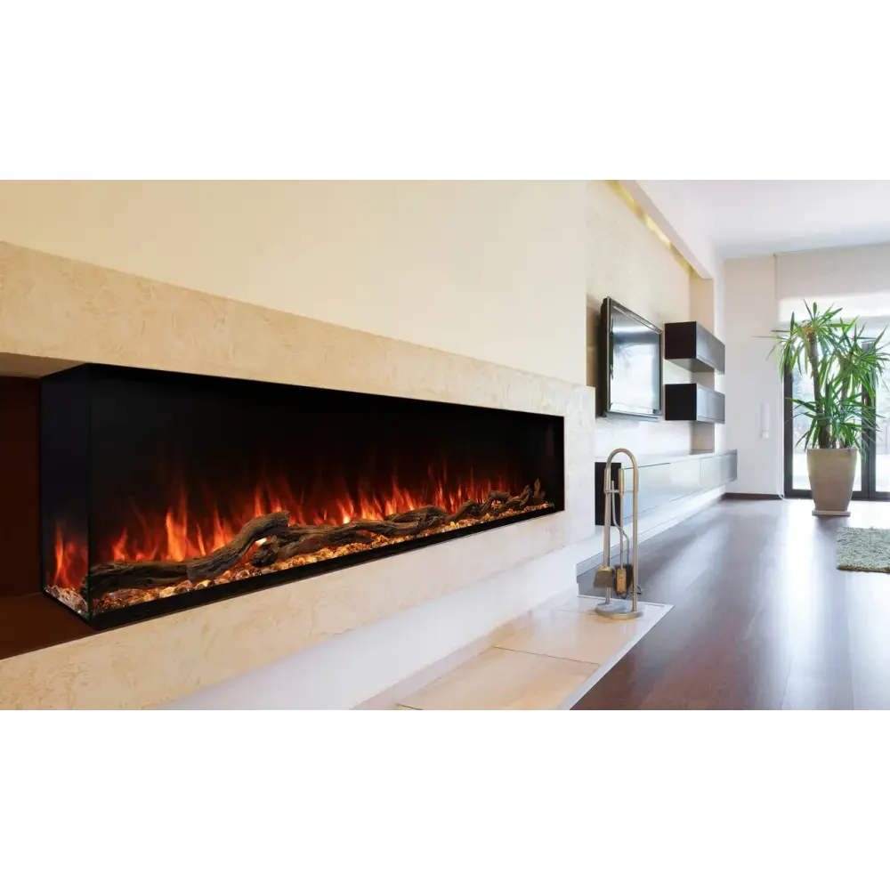 Modern Flames 96 Inch Landscape Pro Multi-Sided Built In Electric Fireplace LPM-9616