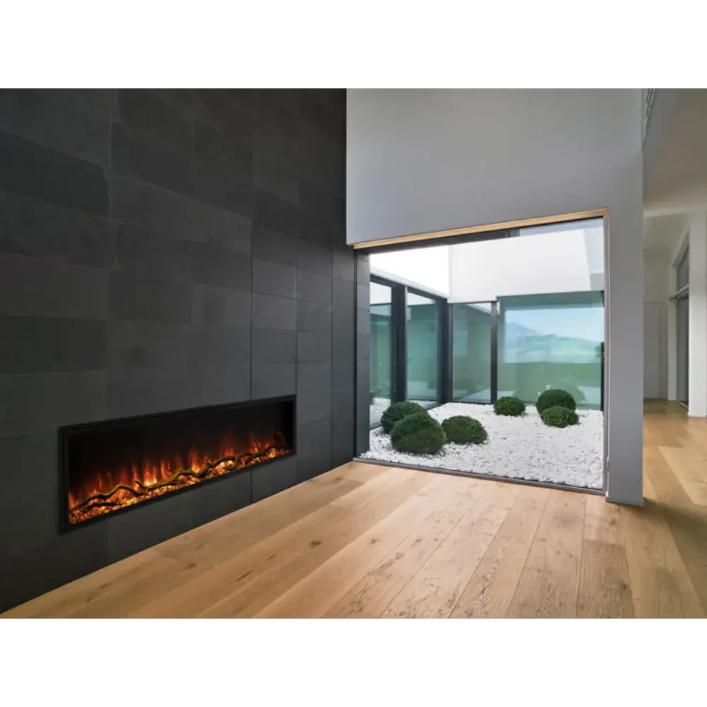 Modern Flames 96 Inch Landscape Pro Slim Built In Electric Fireplace LPS-9614