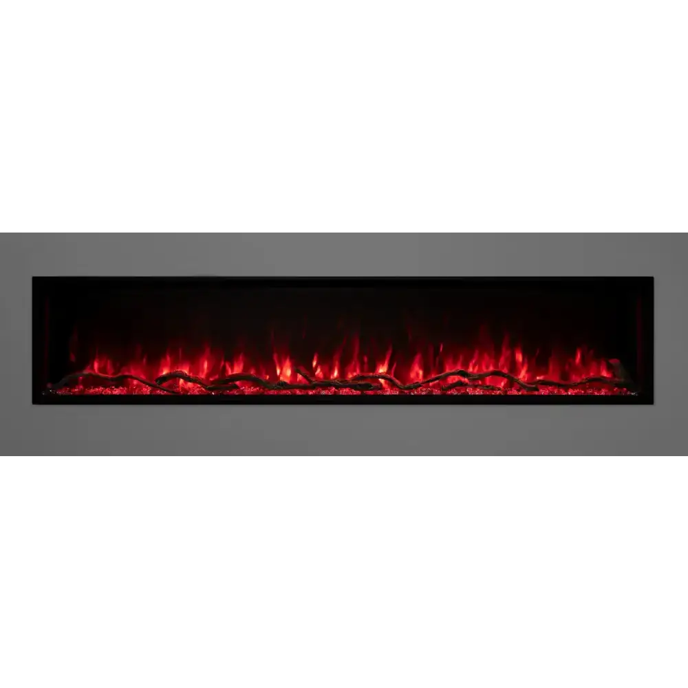 Modern Flames 96 Inch Landscape Pro Slim Built In Electric Fireplace LPS-9614