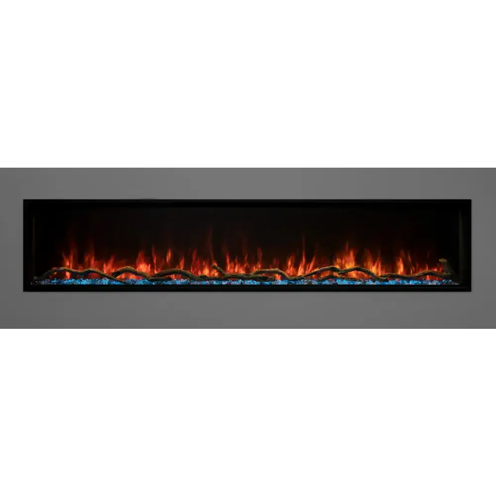Modern Flames 96 Inch Landscape Pro Slim Built In Electric Fireplace LPS-9614