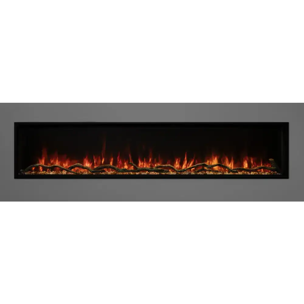 Modern Flames 96 Inch Landscape Pro Slim Built In Electric Fireplace LPS-9614