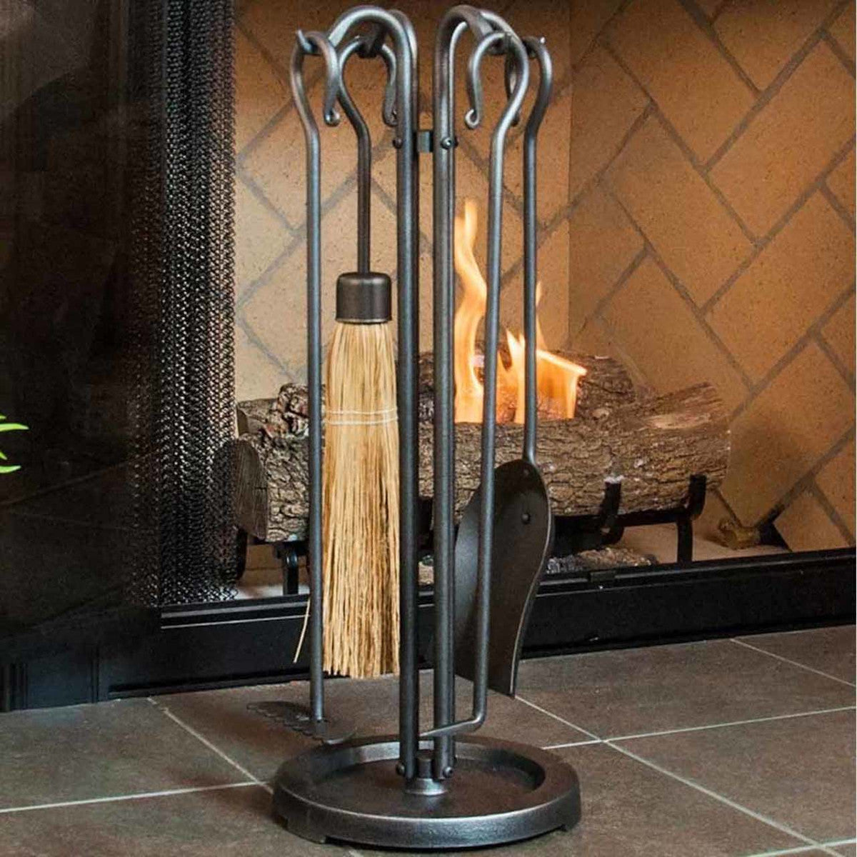 Pilgrim 5 Piece Raised Hearth Toolset Vintage Iron Outdoor 18000