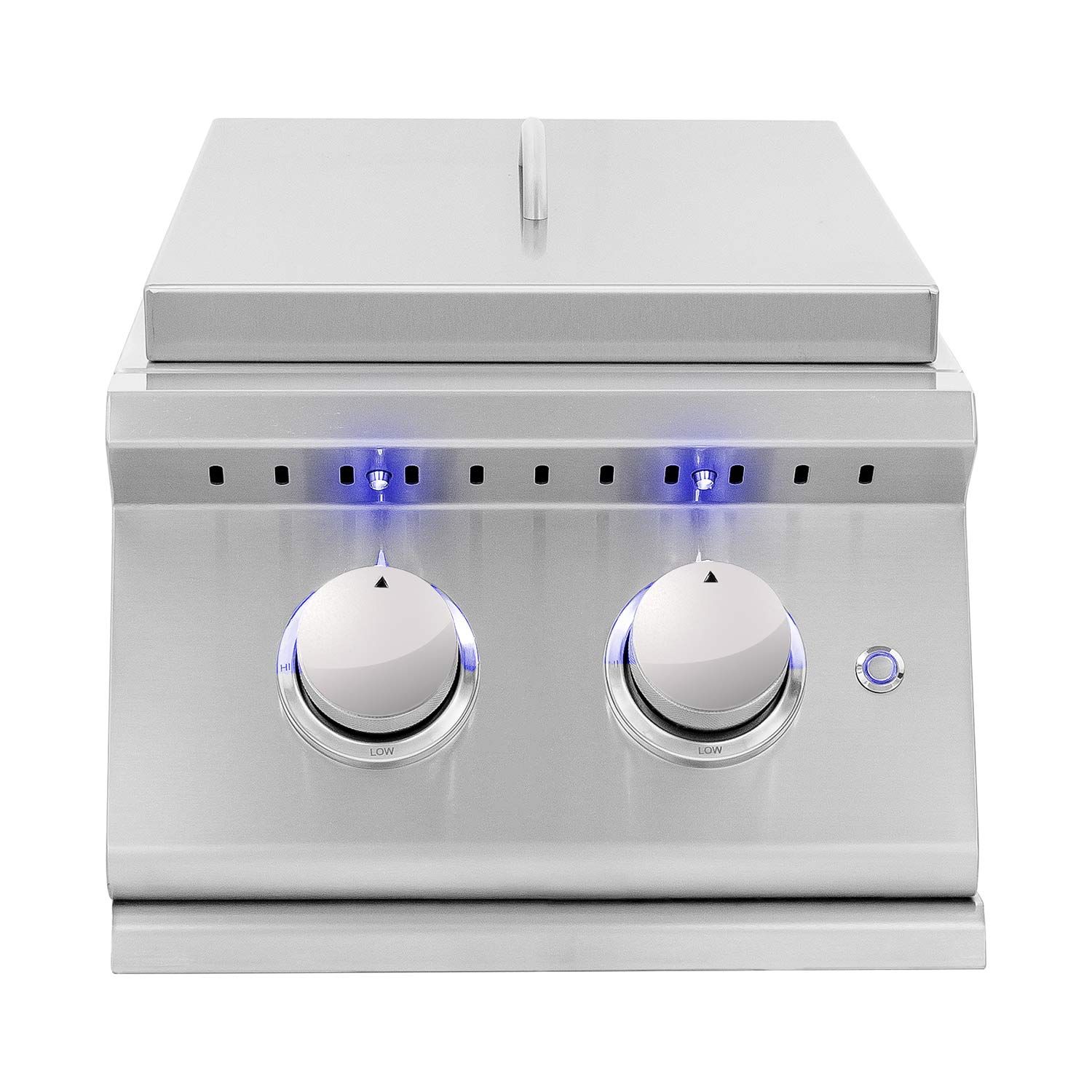 Summerset Standard Sizzler Pro Series Double Side Burner Two 12000 BTU Brass Burners Built-In Outdoor SIZPRO-SB2