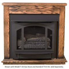 Buck Stove Standard Dark Oak Mantel for Gas Stoves and Fireboxes Mantel Indoor PA KDM Series