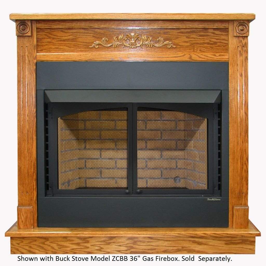 Buck Stove Standard Dark Oak Mantel for Gas Stoves and Fireboxes Mantel Indoor PA KDM Series