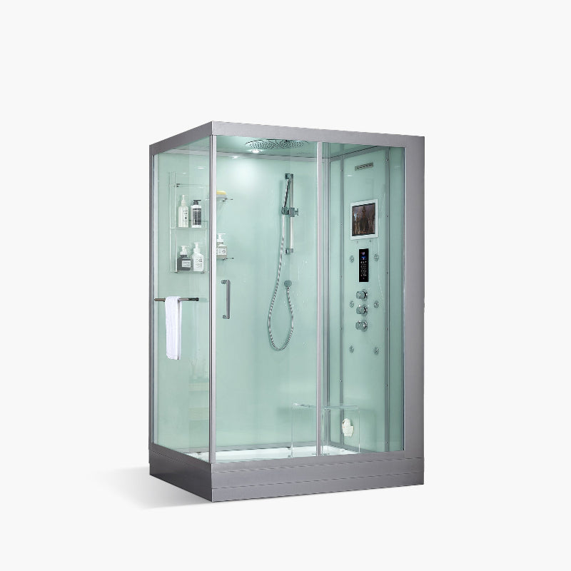 Maya Bath Platinum Anzio-R Steam Shower & Lucca Steam Shower – Compact Glass Enclosures with Smart TV, Full Body Massage
