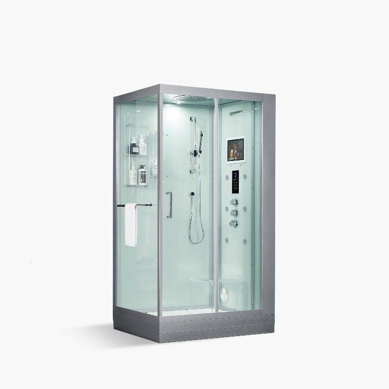 Maya Bath Lucca Steam Shower – Sleek Glass Enclosure with Smart TV, Body Jets & Spa Features (Platinum Lucca-R)