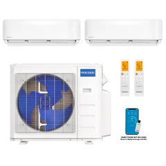 MRCOOL DIY 5th Gen Multi-Zone 2-Zone 27K BTU 23 SEER2 (6K + 18K) Ductless Mini Split AC & Heat Pump