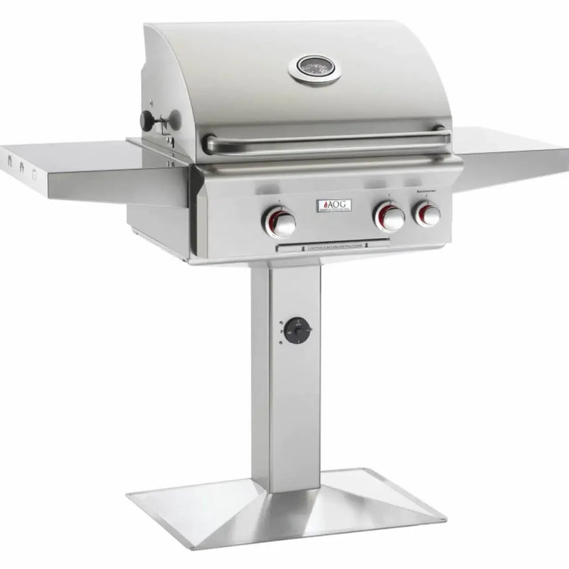 AOG American Outdoor Grill 24-Inch T-Series Gas Grill on Padestal with Rotisserie 24NPT