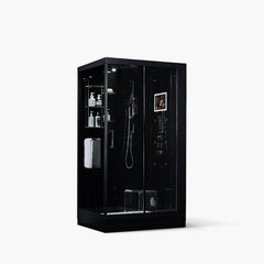 Maya Bath Lucca Steam Shower – Sleek Glass Enclosure with Smart TV, Body Jets & Spa Features (Platinum Lucca-R)
