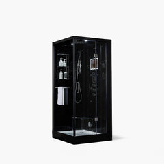 MAYA Bath Arezzo Steam Shower – 37" Compact Luxury Spa with TV, Bluetooth &amp; 5KW Steam | Black or White