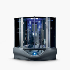 Maya Bath Valencia Steam Shower – Compact Corner Whirlpool Spa with TV, MP3 Audio & Full-Body Massage