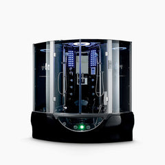 Maya Bath Valencia Steam Shower – Compact Corner Whirlpool Spa with TV, MP3 Audio & Full-Body Massage