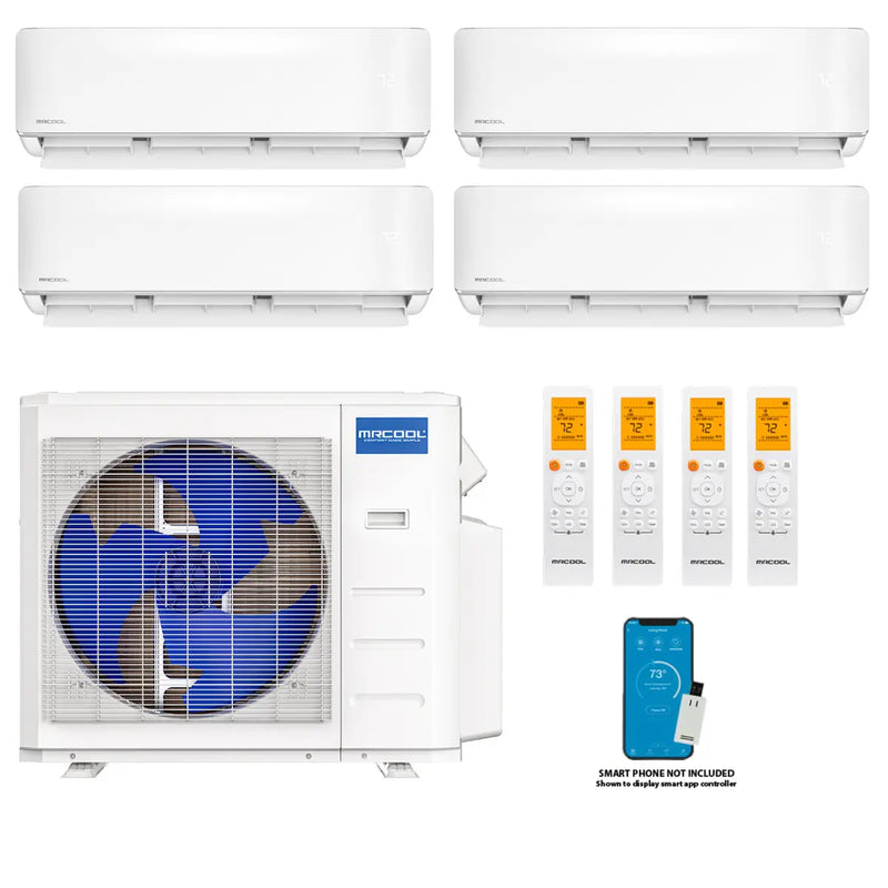 MRCOOL DIY 4-Zone 27K BTU Mini-Split Heat Pump (6K + 6K + 6k + 6k) – 23 SEER2, 230V
