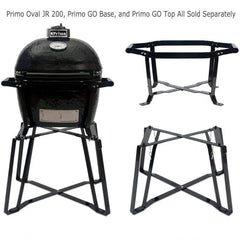 Primo 22×26 Inch GO Base for Oval Junior Black Steel Portable Grill Stand PG00322